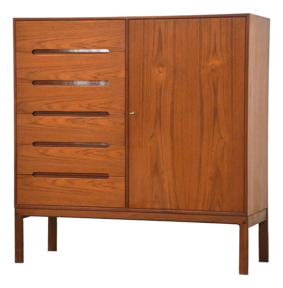 1970s Arne Wahl Iversen Teak Armoire Dresser by Vinde Mobelfabrik (1 of 9)