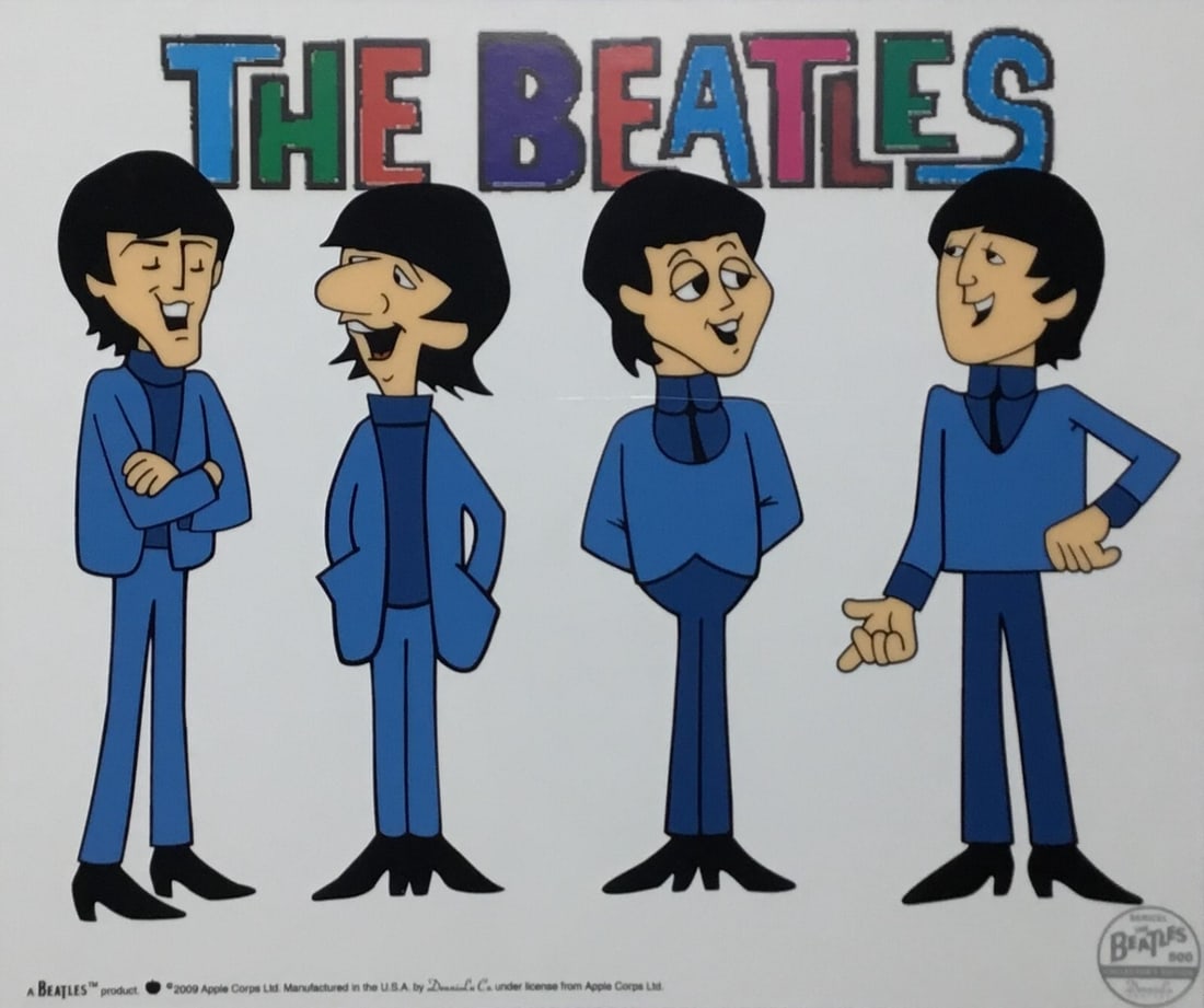 The Beatles Limited Edition Framed Animation Sericel 2008: The Beatles Limited Edition Framed Animation Sericel 2008 Celebrate the iconic legacy of The Beatles with this limited edition sericel featuring beloved characters John Lennon, Ringo Starr, Paul McCar