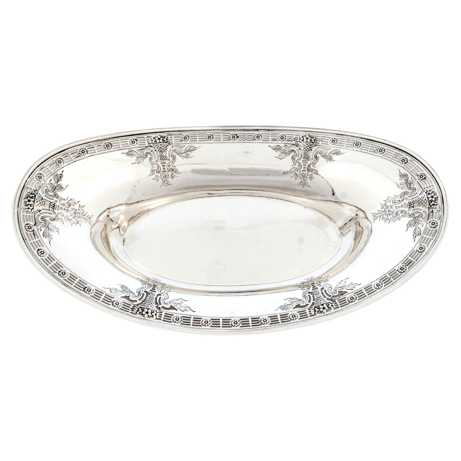 Dominick and Haff Sterling Silver Breadbasket 1910 Floral Motif (1 of 7)