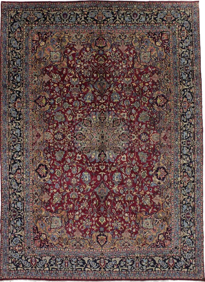 10x14 Vintage Oriental Floral Wool Area Rug Handmade Traditional Style (1 of 15)