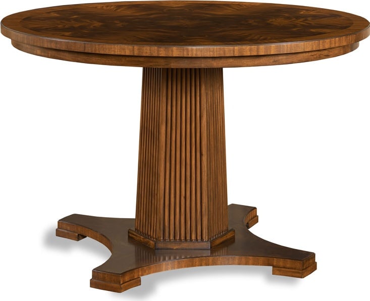 Woodbridge 19th Century Regency Willow Round Table 30H 46W 46D (1 of 3)