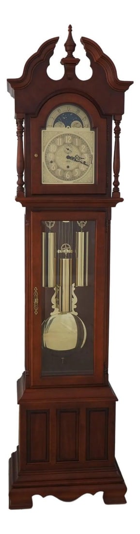 Ridgeway Cherry Tall Case Grandfather Clock with Moon Phase (1 of 10)