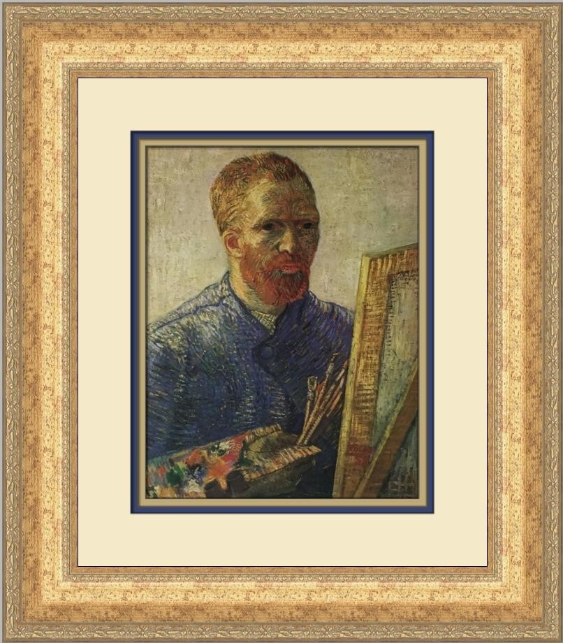 Vincent Van Gogh Self-Portrait Custom Framed Print 20 x 17 (1 of 2)