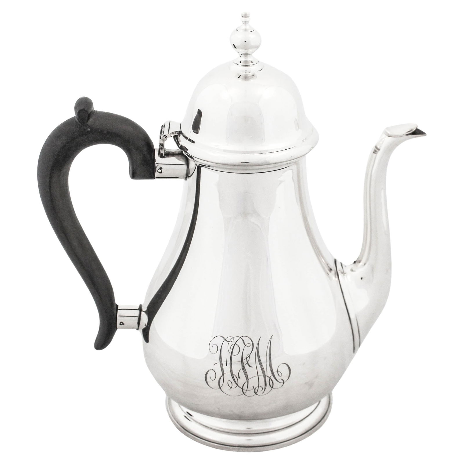 Tiffany & Co Sterling Silver Coffee Tea Pot 1940s Wood Handle (1 of 7)