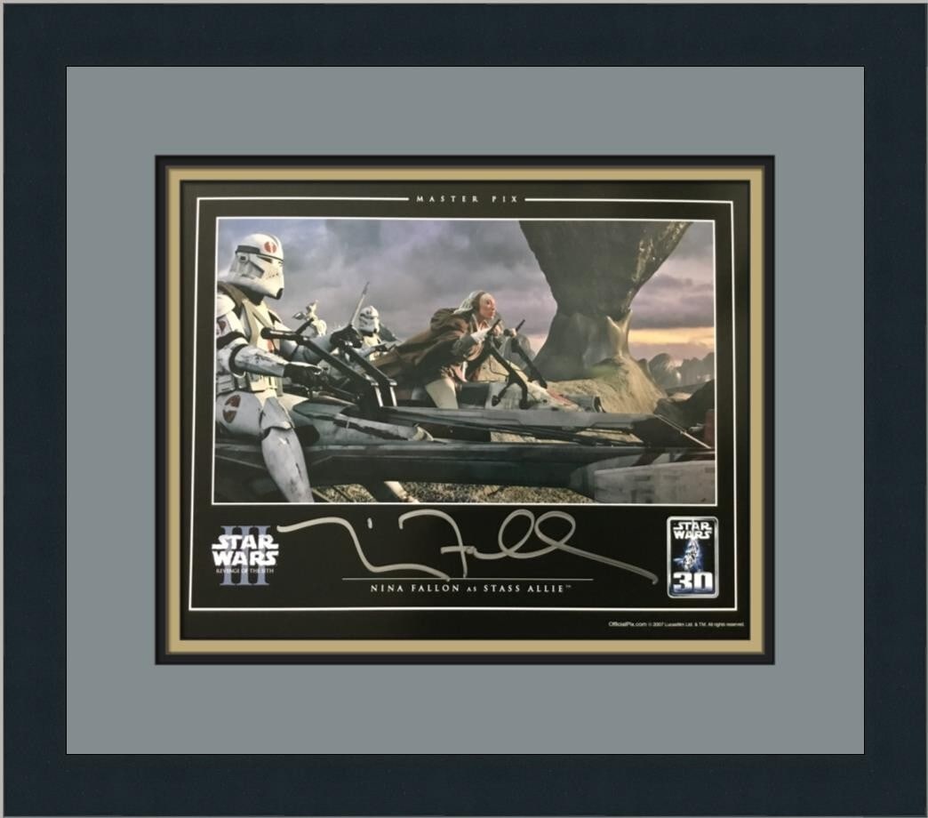 Star Wars III Stass Allie Signed Photo Custom Framed Nina Fallon (1 of 4)