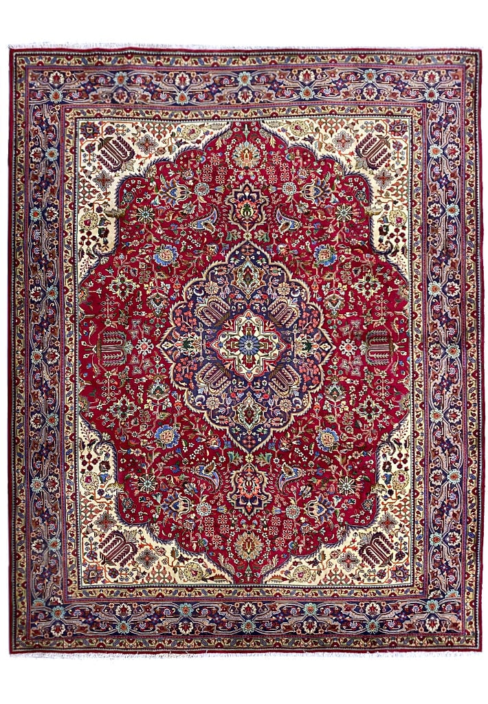 10 x 13 Authentic Persian Tabriz Handmade Wool Rug Iran (1 of 12)