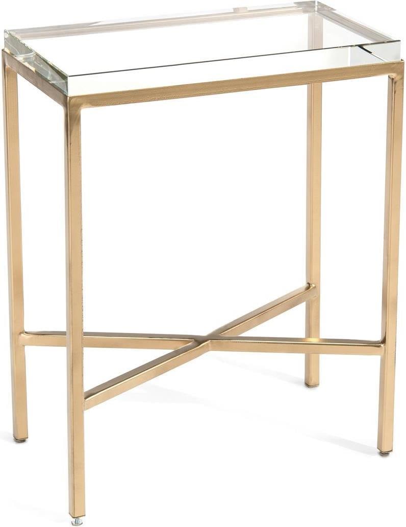 John-Richard Chic Glass Block Side Table Hollywood Regency Style (1 of 2)