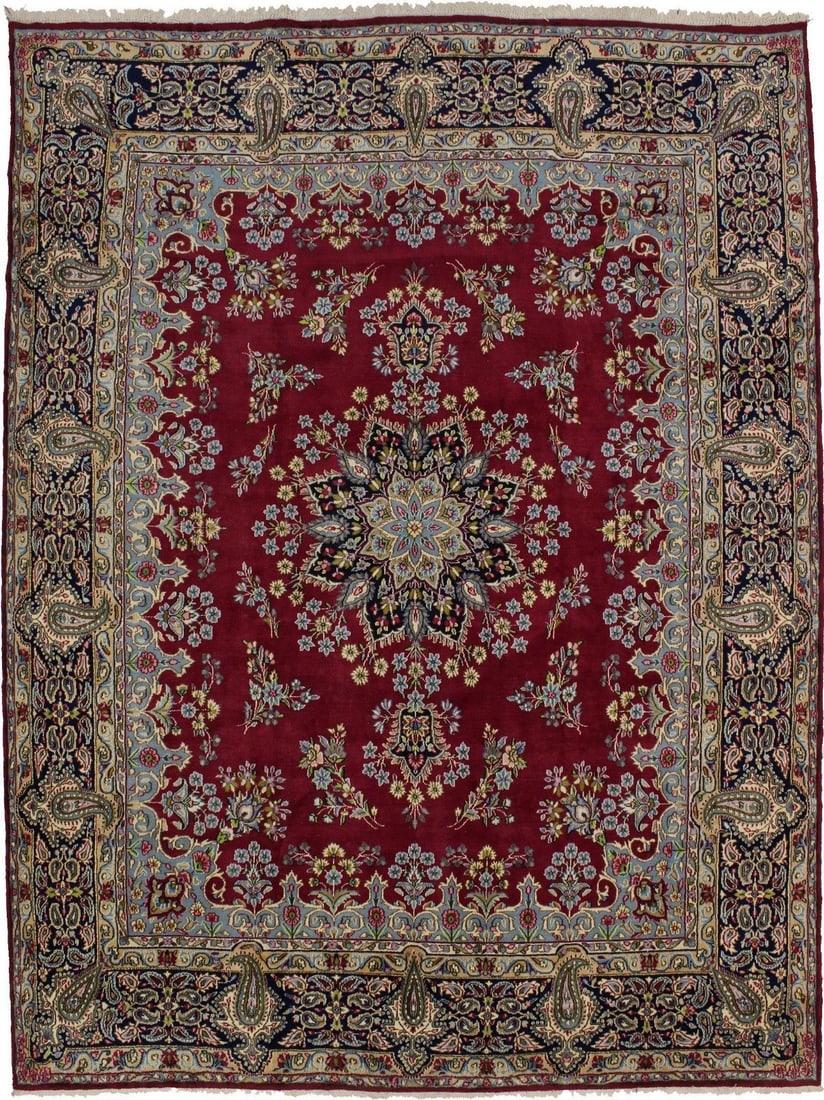Unique Vintage Handmade Oriental Floral Area Rug 10'0 x 13'4 (1 of 18)