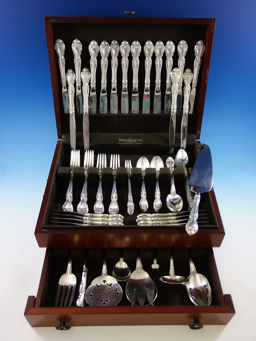 Gorham Melrose Sterling Silver Flatware Set 83 Pieces for 8 Service (1 of 12)