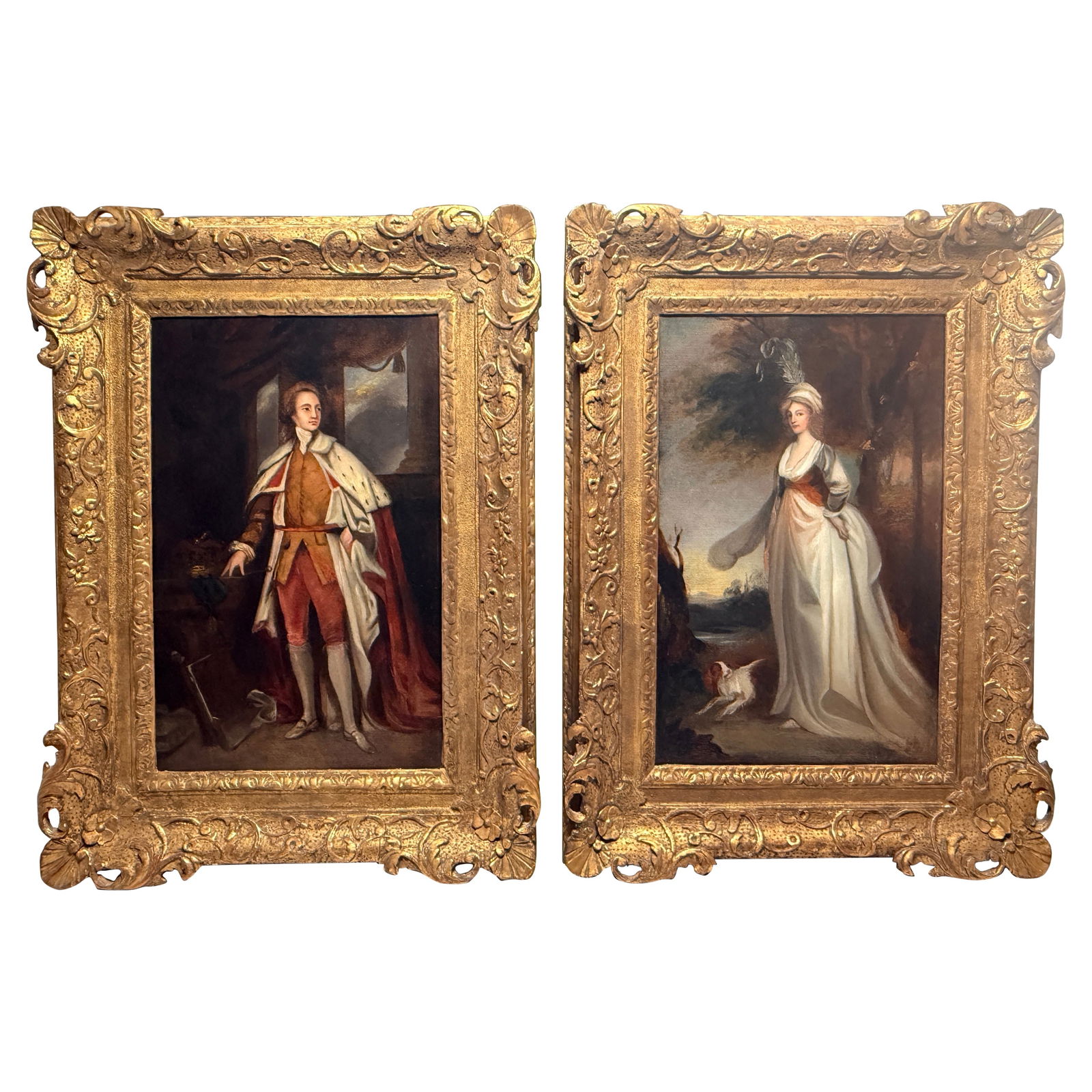 Regency Pair of Portraits of King George IV and Queen Caroline Circa 1800 (1 of 14)
