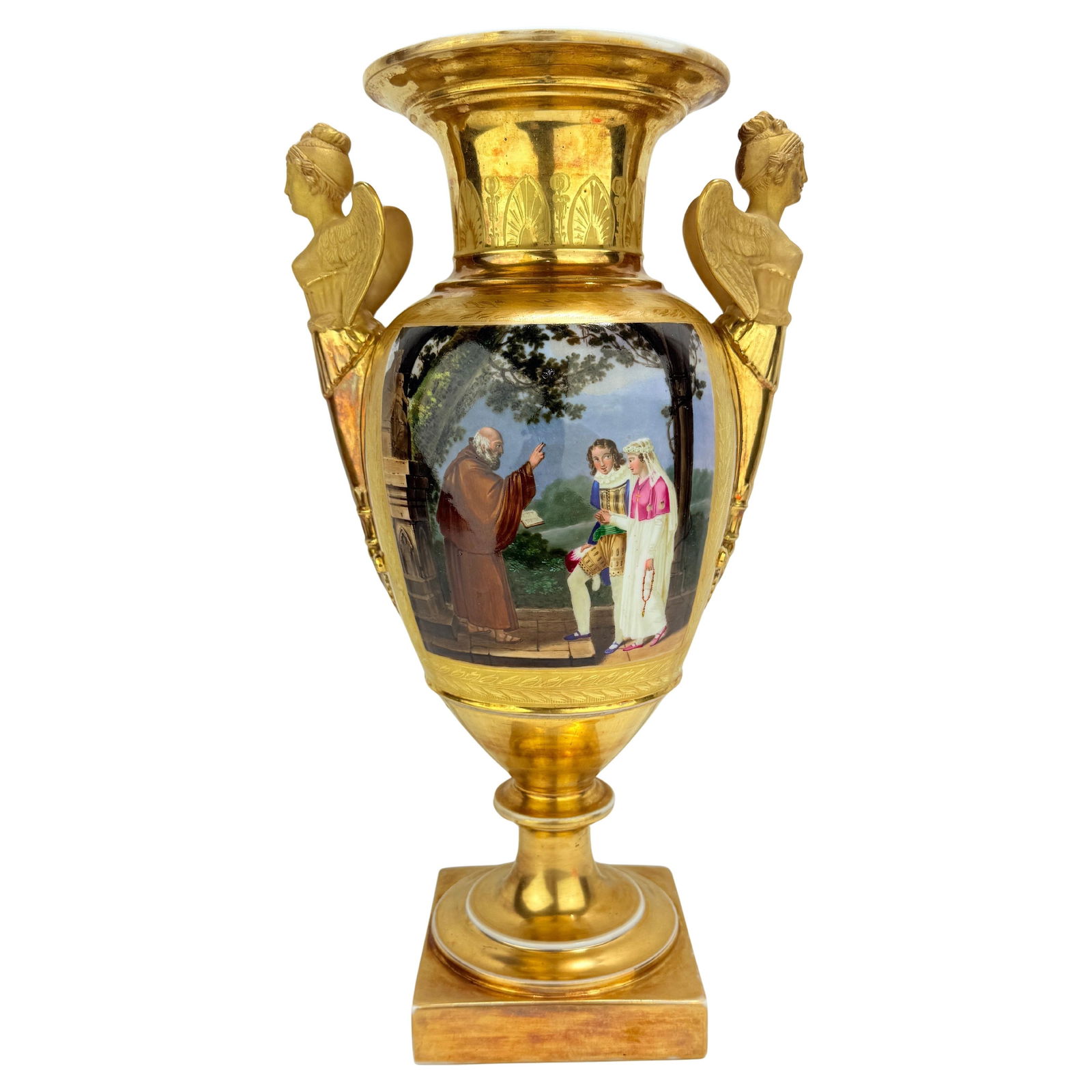 Neoclassical Paris Porcelain Gilt Painted Urn C. 1815-1830 (1 of 16)