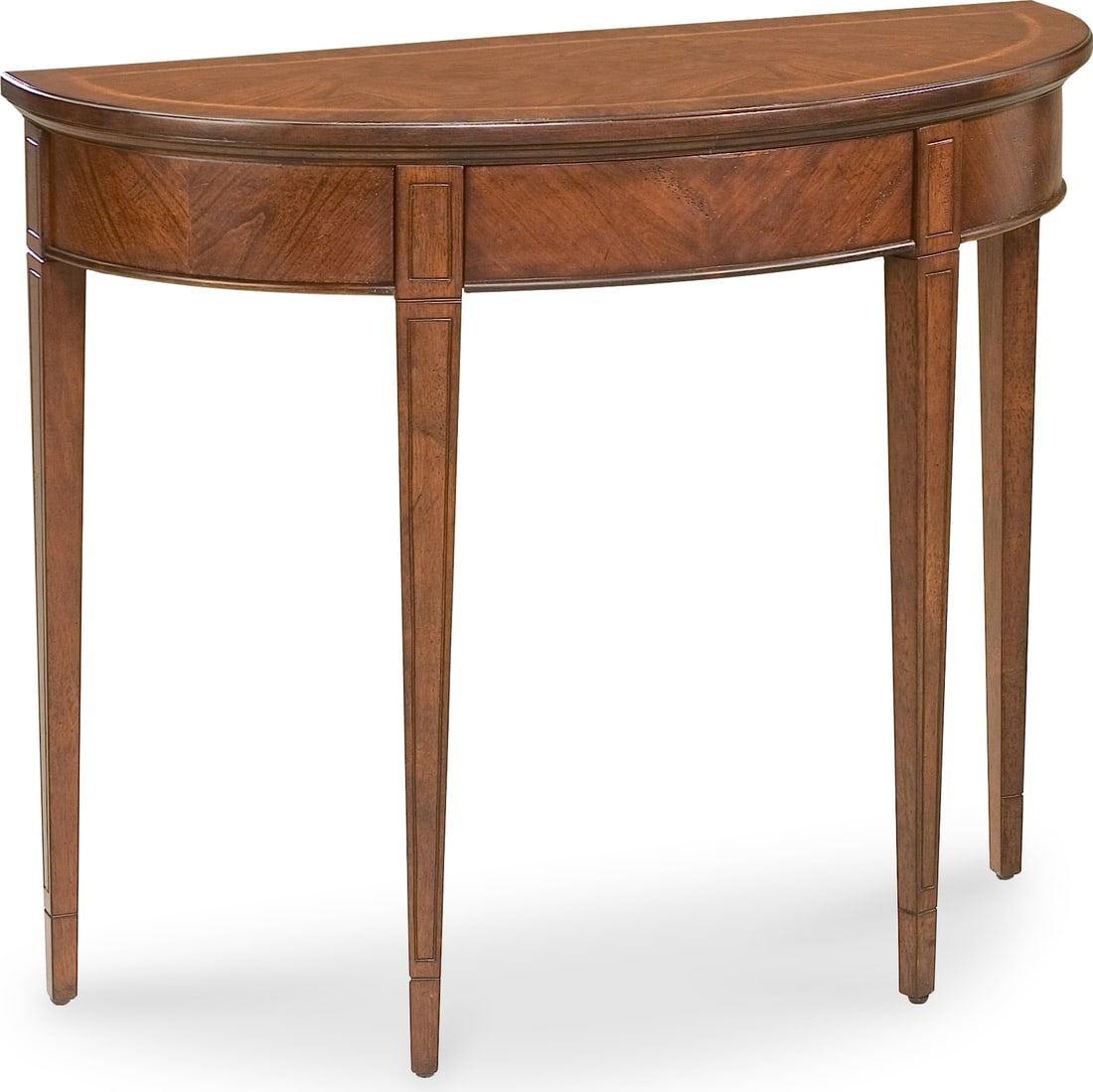 Butler Classic Chippendale Demilune Console Table in Brown Cherry (1 of 3)