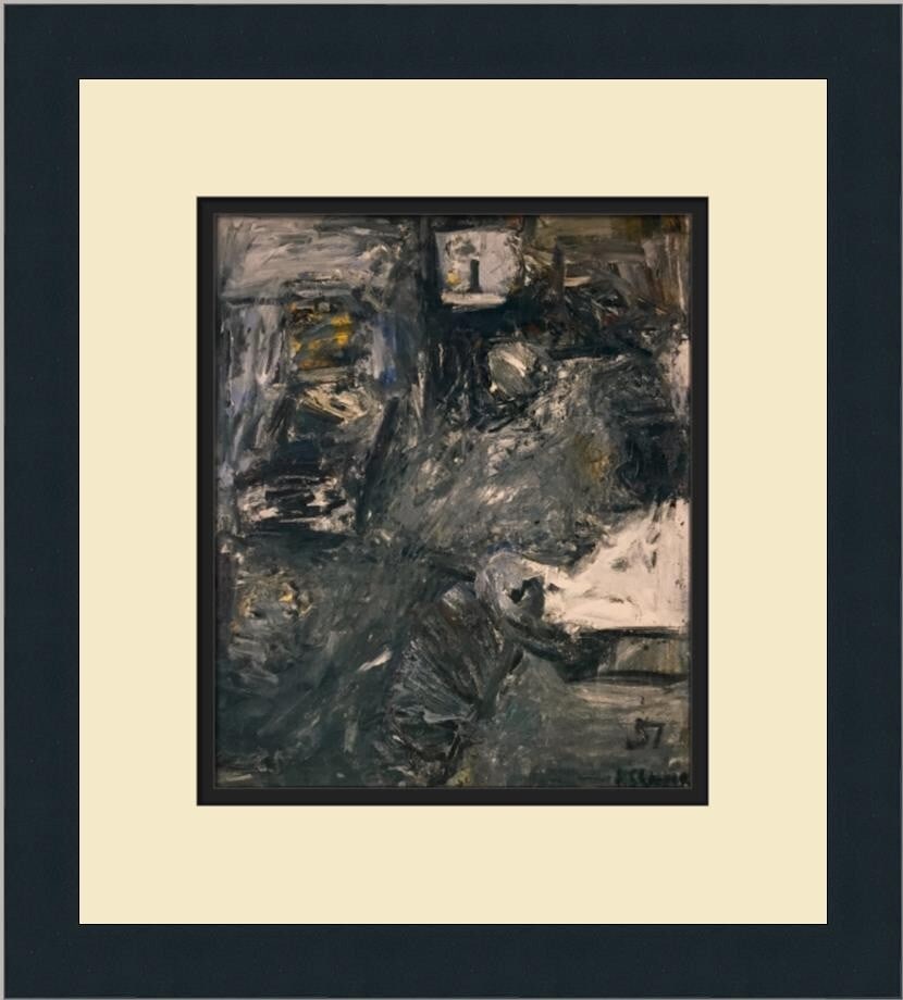 Milton Resnick Untitled 57 Custom Framed Abstract Print 15 x 13 (1 of 2)