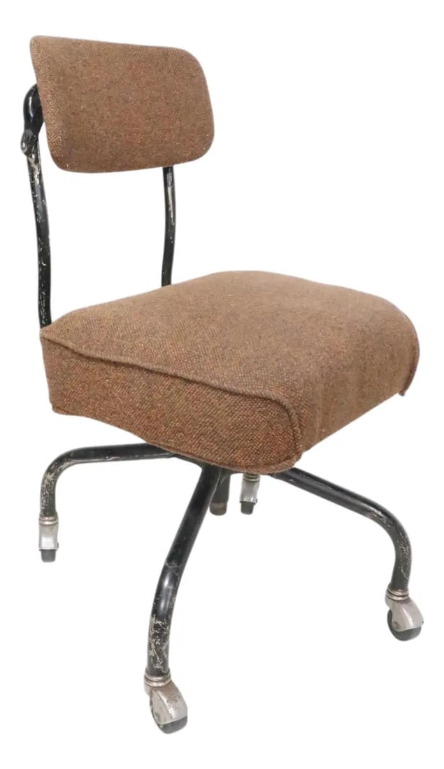 Vintage Steelcase Industrial Style Desk Chair 1930s Swivel Adjustable (1 of 10)