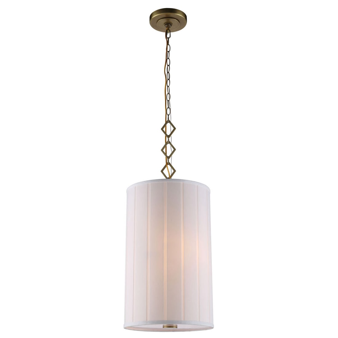 Luna Modern Pendant Chandelier 2-Light Burnished Brass 13 Inch (1 of 2)