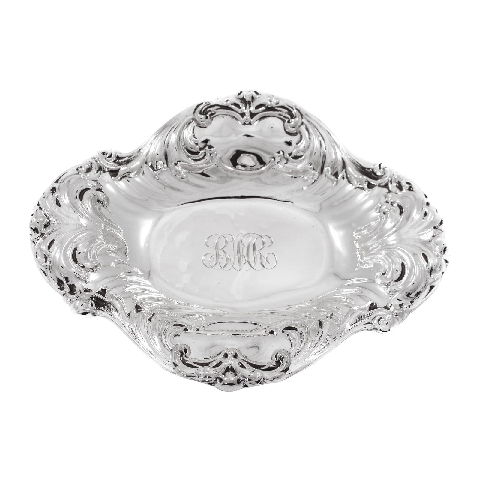 Antique Sterling Silver Dish by Mauser 1897 Art Nouveau Design (1 of 6)