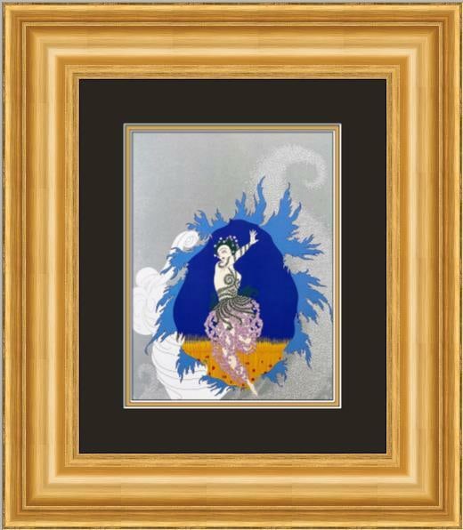 Erte The Coming of Spring Custom Framed Art Deco Print: Erte The Coming of Spring Custom Framed Art Deco Print Experience the elegance of Art Deco with 'The Coming of Spring,' a stunning custom gallery framed print by renowned artist Erte. This exquisite r