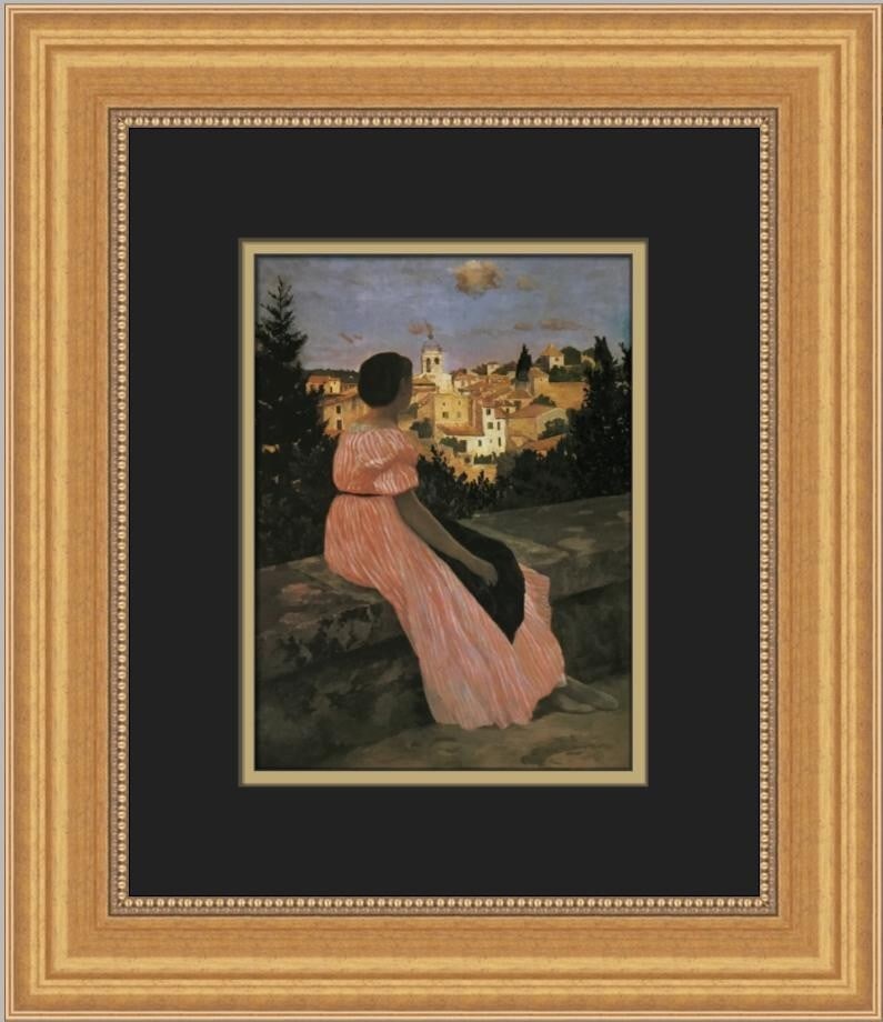 Frederic Bazille The Pink Dress Custom Framed Art Print 16x14: Frederic Bazille The Pink Dress Custom Framed Art Print 16x14 This stunning custom framed print features Frederic Bazille's iconic artwork titled "The Pink Dress." Measuring 16 in. by 14 in., this med