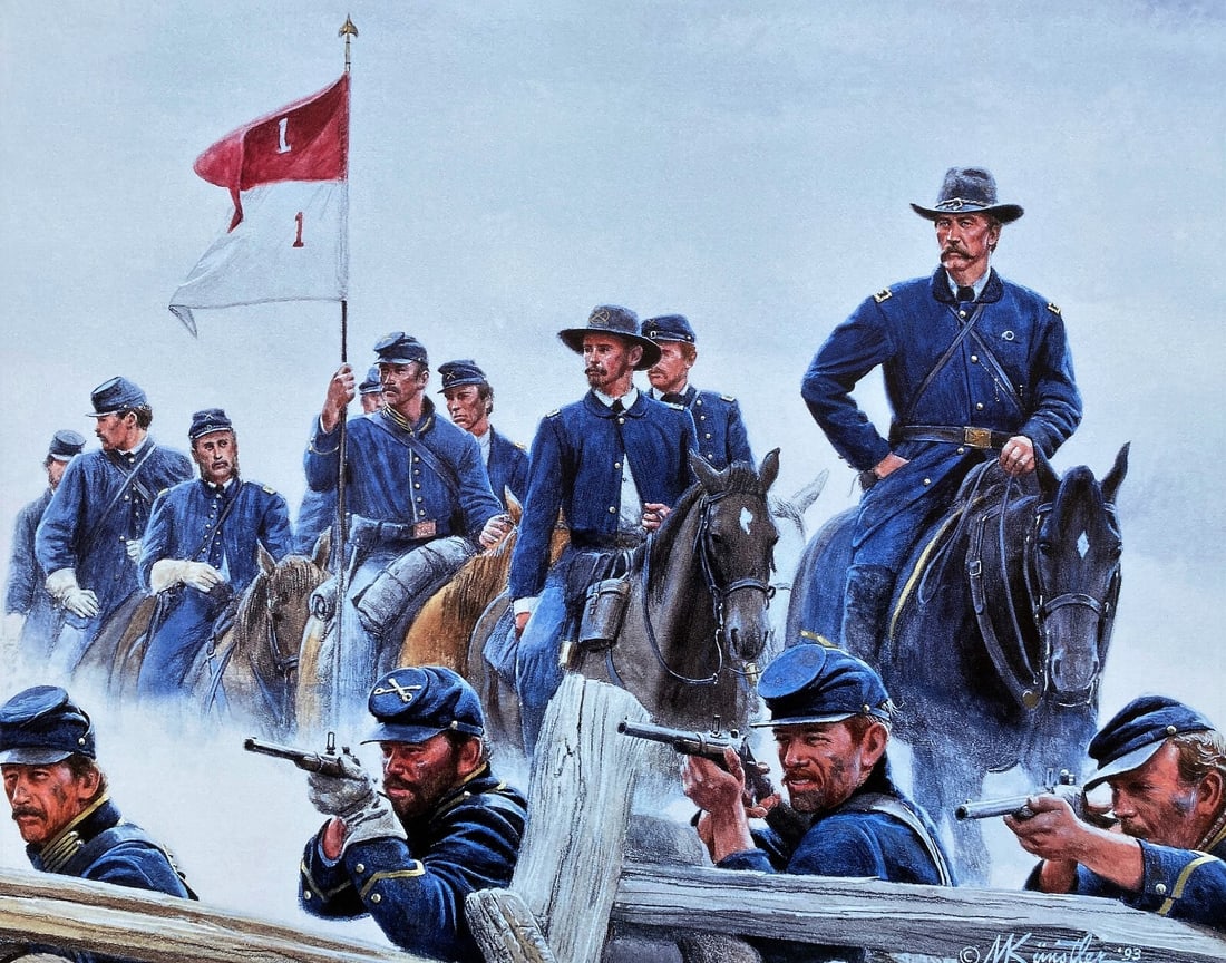 Mort Kunstler Civil War Print Hold At All Cost Custom Framed Art: Mort Kunstler Civil War Print Hold At All Cost Custom Framed Art This captivating Civil War print titled "Hold At All Cost!" by renowned artist Mort Kunstler showcases a powerful historical theme in a