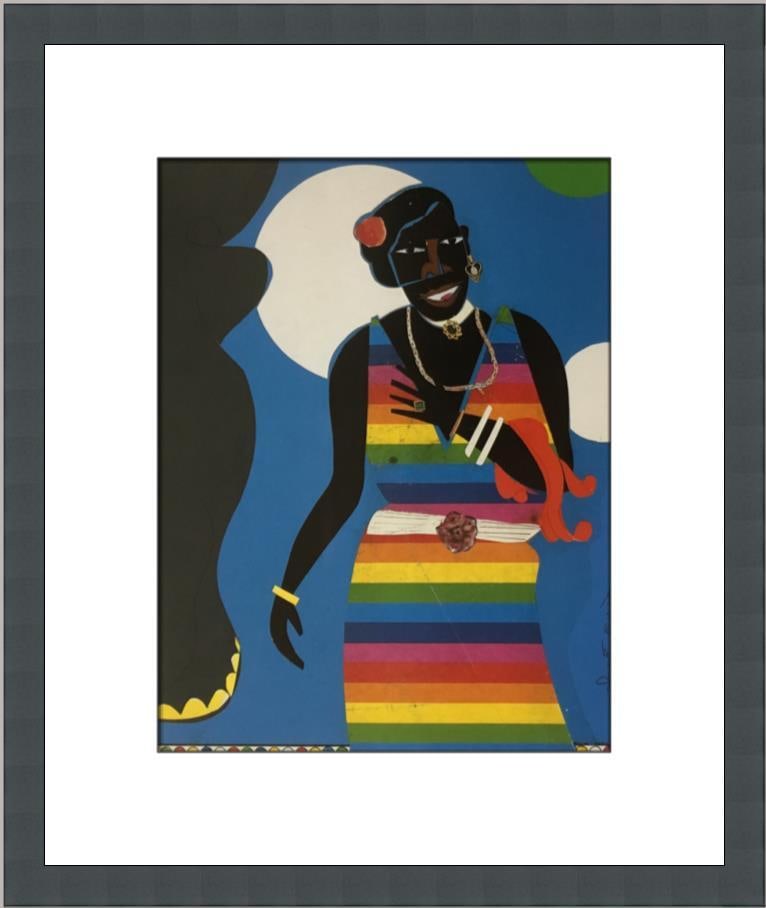 Romare Bearden Encore Custom Framed Cubist Print 16 x 14: Romare Bearden Encore Custom Framed Cubist Print 16 x 14 This stunning custom framed print titled "Encore" by renowned artist Romare Bearden showcases a captivating Cubist style, featuring figures tha