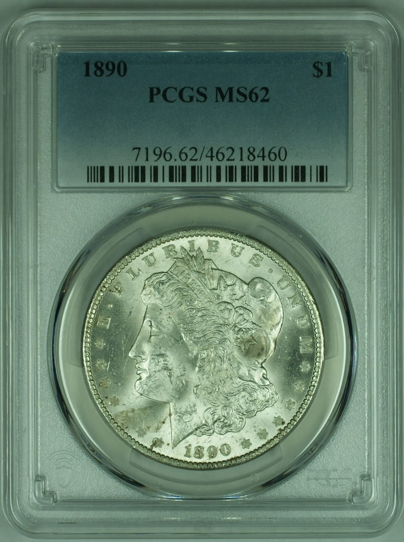 1890 Morgan Silver Dollar PCGS MS62 Uncirculated Silver Coin (1 of 2)
