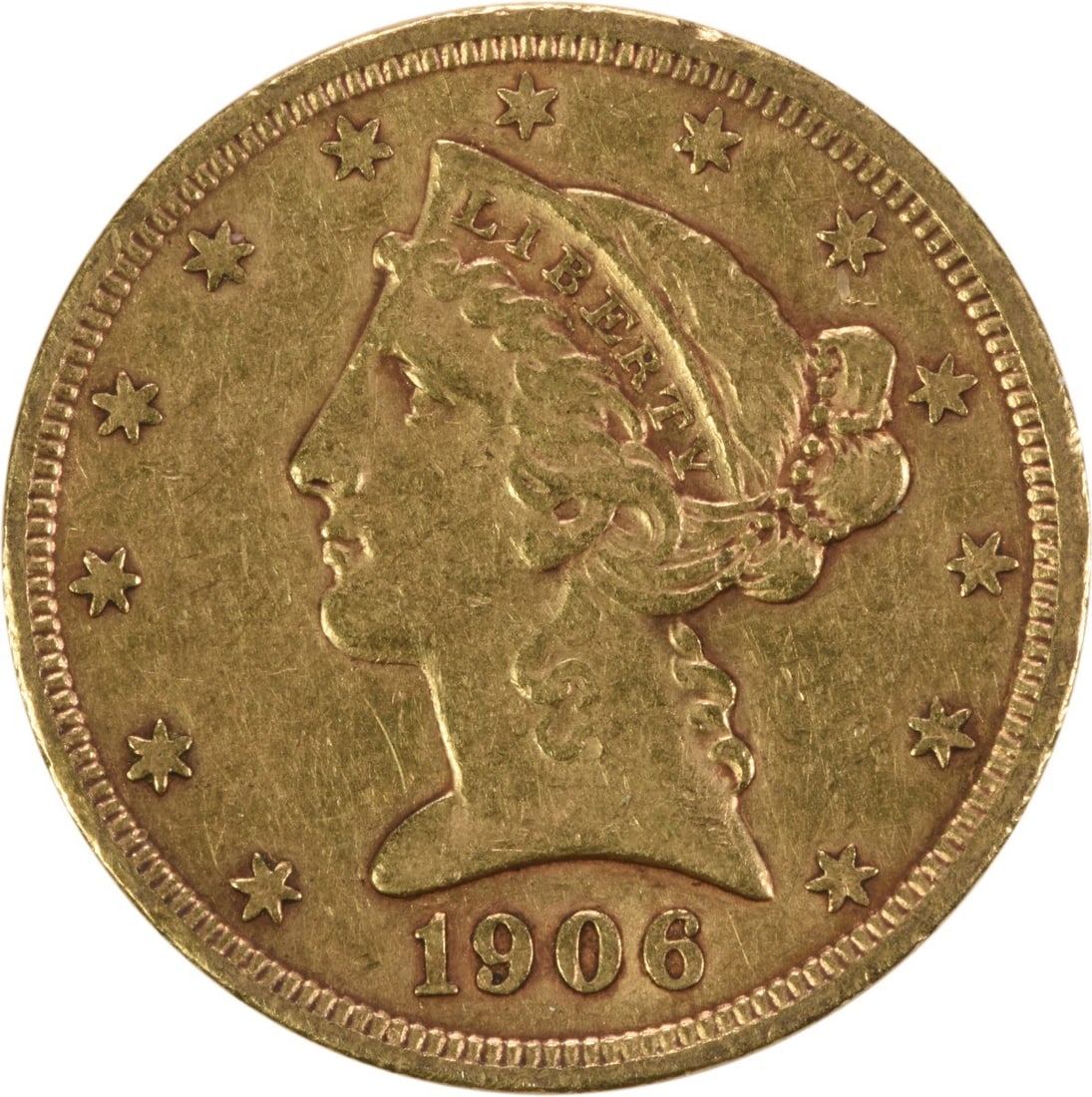 1906-S $5 Gold Liberty Head Coin Extra Fine San Francisco: 1906-S $5 Gold Liberty Head Coin Extra Fine San Francisco This 1906-S $5 Gold Liberty Head coin features a striking design by Christian Gobrecht. It is graded as EF (Extremely Fine) and has circulated