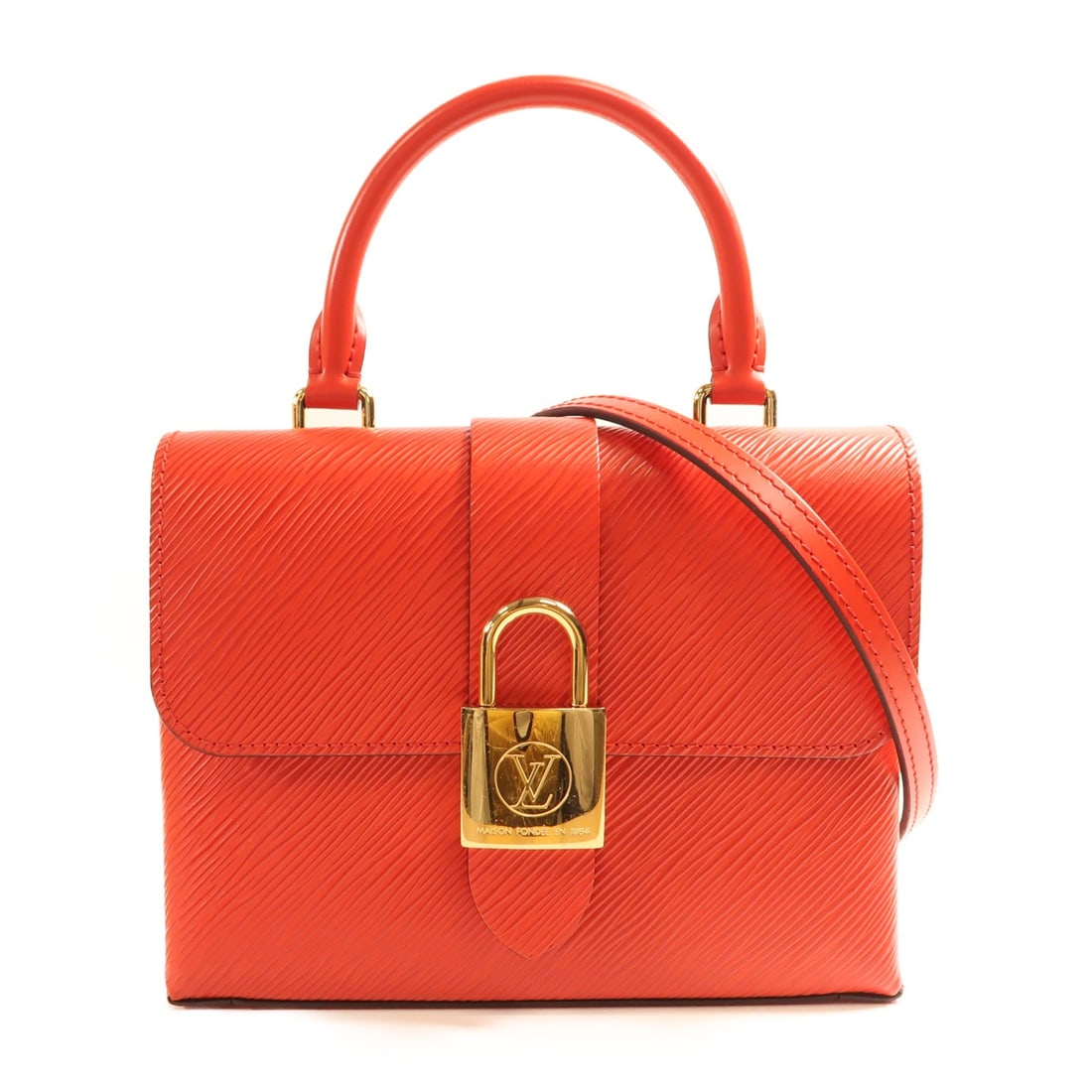LOUIS VUITTON Locky BB Epi Red 2-Way Shoulder Bag M53239: LOUIS VUITTON Locky BB Epi Red 2-Way Shoulder Bag M53239 The LOUIS VUITTON Locky BB Shoulder Bag is a stylish and versatile accessory designed for everyday use. Crafted from high-quality calfskin (cow