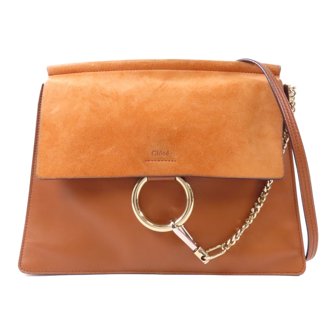 Chloe Faye Shoulder Bag GHW Leather Brown CHC17: Chloe Faye Shoulder Bag GHW Leather Brown CHC17 Discover the elegance of the Chloe Faye Shoulder Bag, crafted from high-quality leather in a rich brown hue. This stylish shoulder bag features a sleek