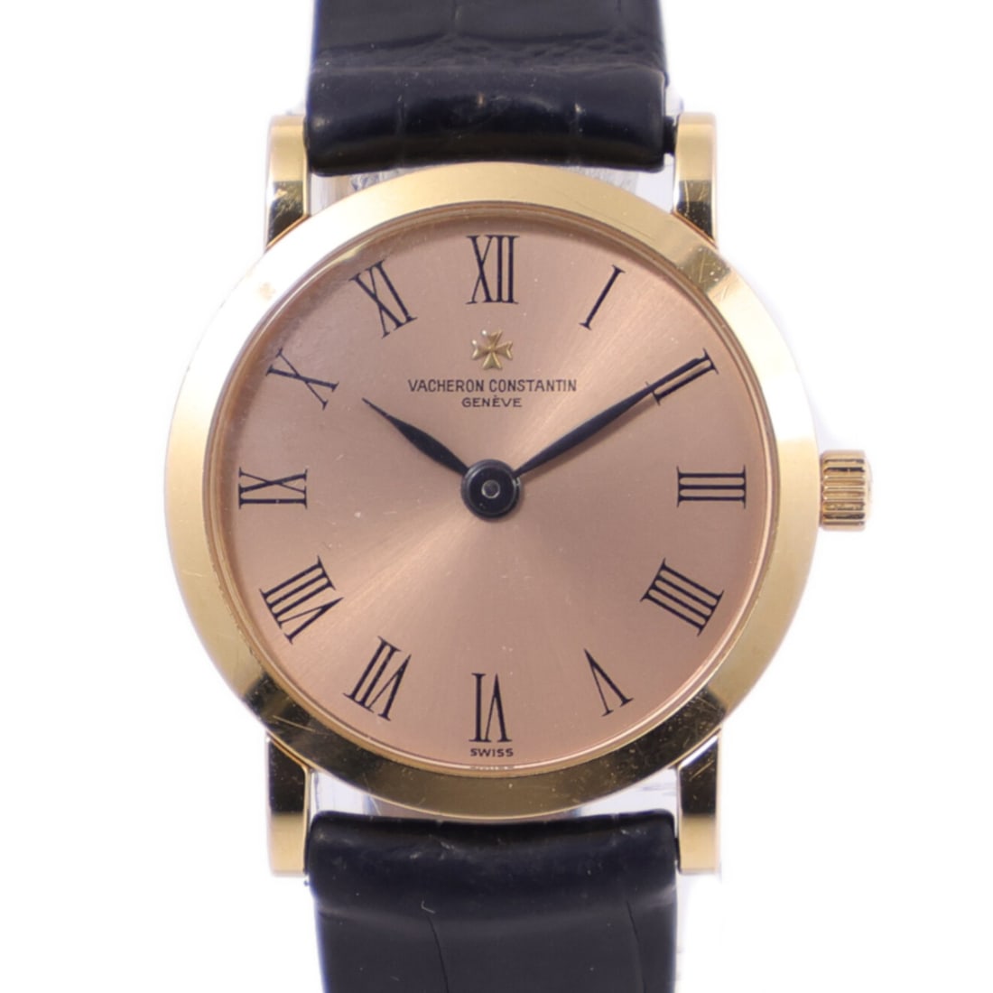 VACHERON CONSTANTIN Patrimony Quartz 18K Copper Wristwatch: VACHERON CONSTANTIN Patrimony Quartz 18K Copper Wristwatch Discover the elegance of the VACHERON CONSTANTIN Patrimony Quartz Watch, a distinguished wristwatch crafted in Switzerland. This exquisite ti