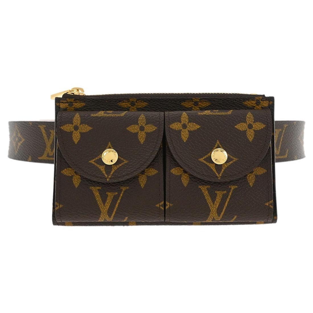 Louis Vuitton Monogram Pochette Duo Bum Bag with Adjustable Strap: Louis Vuitton Monogram Pochette Duo Bum Bag with Adjustable Strap Elevate your casual style with the Louis Vuitton Ceinture Pochette Duo Waist Bum Bag. Crafted from luxurious Monogram Canvas Leather, 