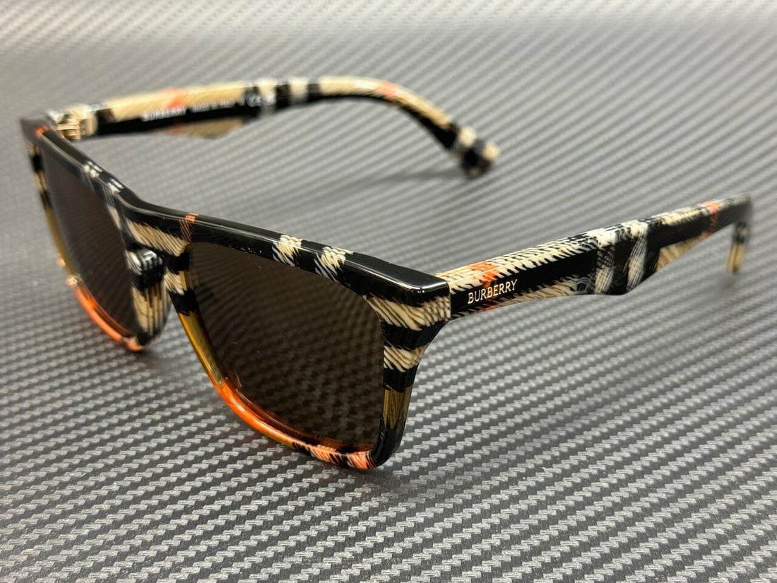 Burberry BE4434 414673 Check Sand Brown 57mm Sunglasses with Authenticity Certificate: Burberry BE4434 414673 Check Sand Brown 57mm Sunglasses with Authenticity Certificate Enhance your style with the Burberry BE4434 414673 Check Sand Brown Men's Sunglasses. Featuring a sophisticated ch