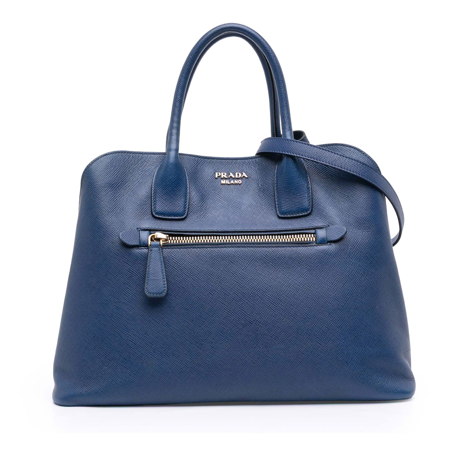 Prada Saffiano Cuir Open Promenade Satchel Blue Leather Italy: Prada Saffiano Cuir Open Promenade Satchel Blue Leather Italy The Prada Saffiano Cuir Open Promenade Satchel is a sophisticated accessory crafted from premium saffiano leather in a striking blue color