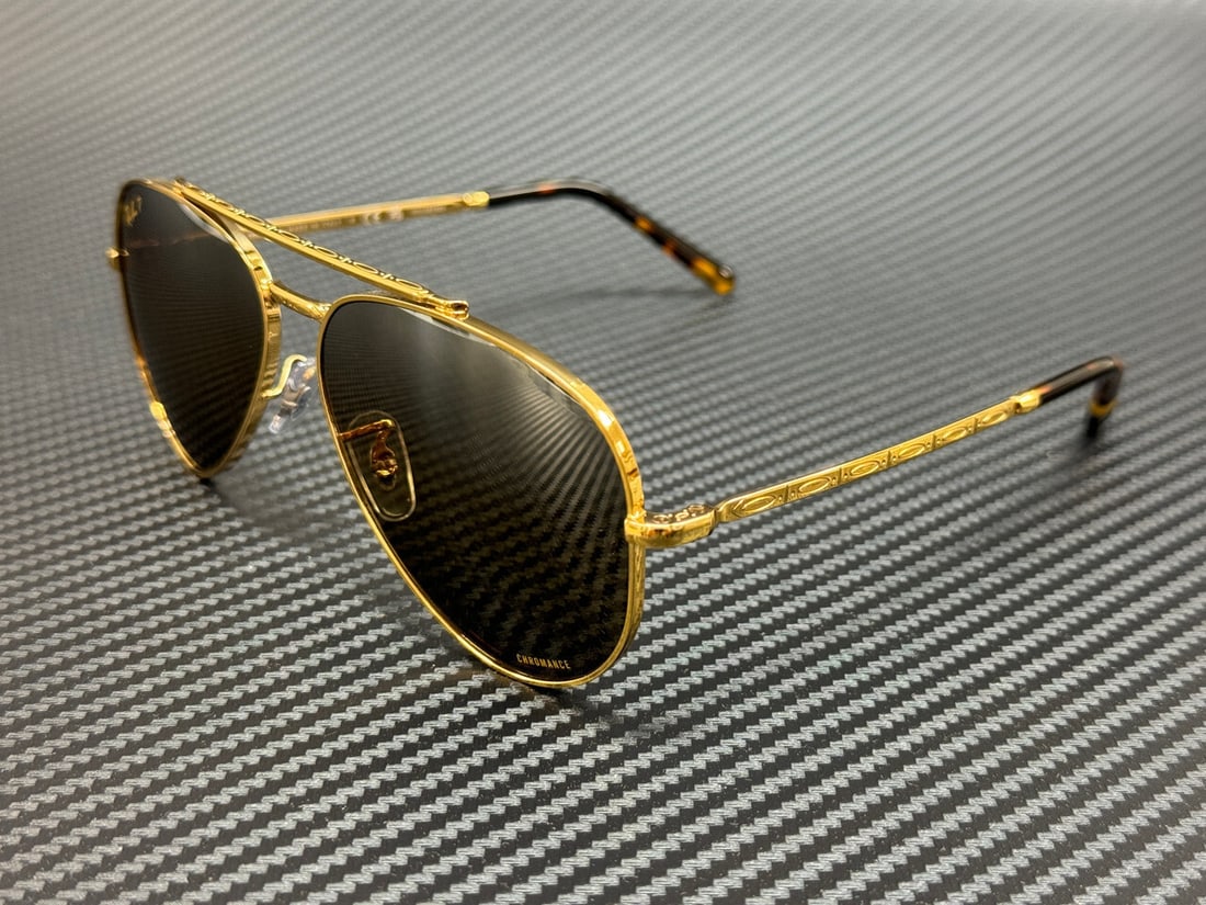 Ray-Ban RB3625 9196G5 Gold Polarized 62mm Unisex Sunglasses: Ray-Ban RB3625 9196G5 Gold Polarized 62mm Unisex Sunglasses Elevate your style with these Ray-Ban RB3625 9196G5 sunglasses, featuring a striking gold frame that adds a touch of luxury. Designed for bo