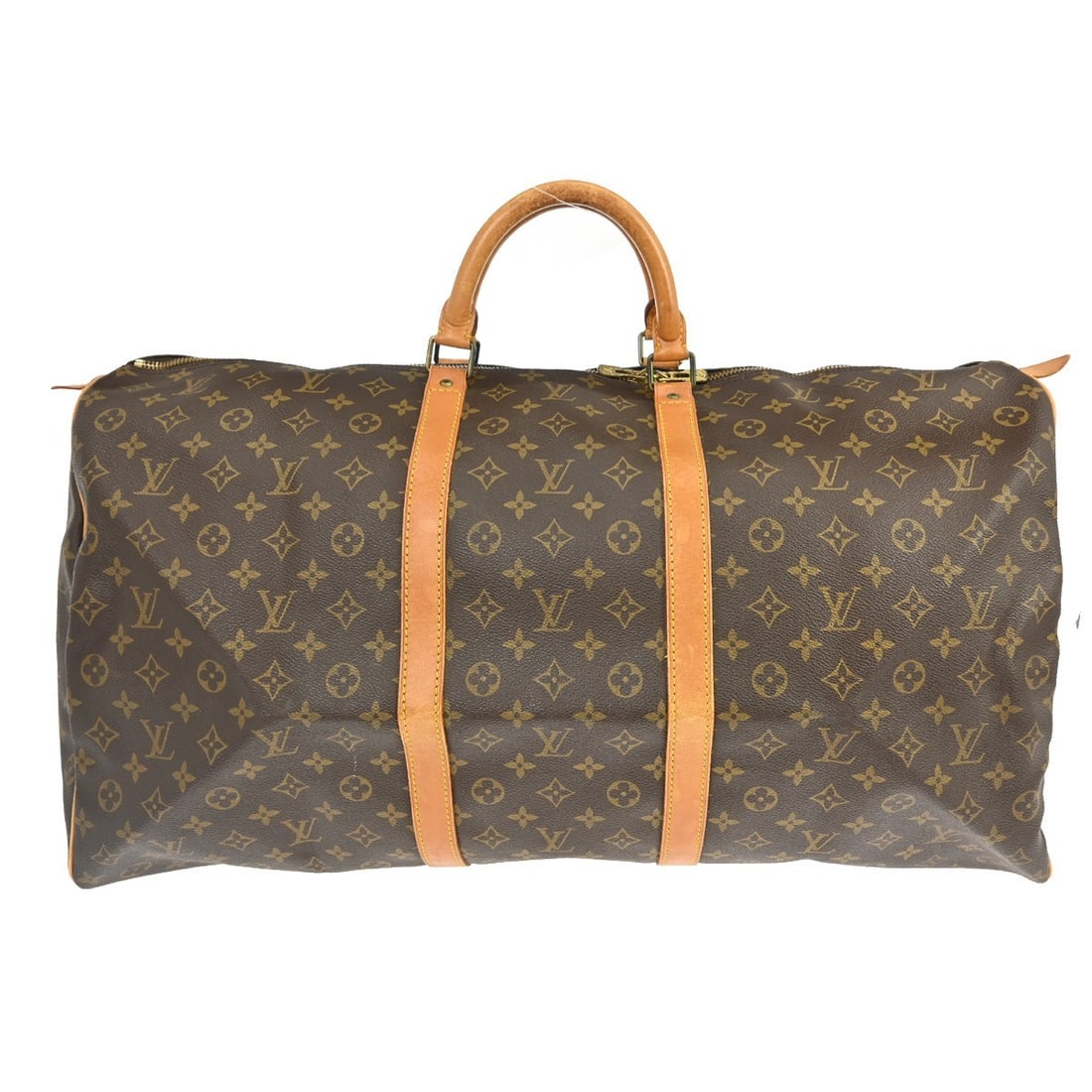 Louis Vuitton Keepall 60 Monogram Duffle Travel Bag M41422: Louis Vuitton Keepall 60 Monogram Duffle Travel Bag M41422 Experience luxury travel with the Louis Vuitton Keepall 60 Travel Handbag. This stunning extra-large duffle bag features the iconic Monogram 