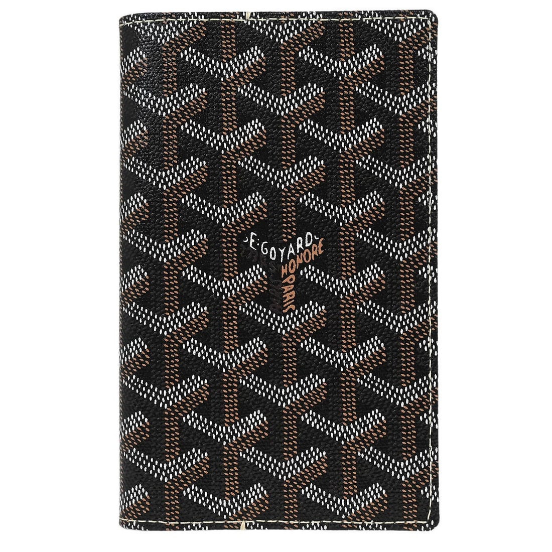 Goyard Black Notebook Cover Small Luxury Accessory: Goyard Black Notebook Cover Small Luxury Accessory This Goyard Black Notebook Cover is a stylish accessory, perfect for organizing your notes in elegance. It is crafted in France and features a classi