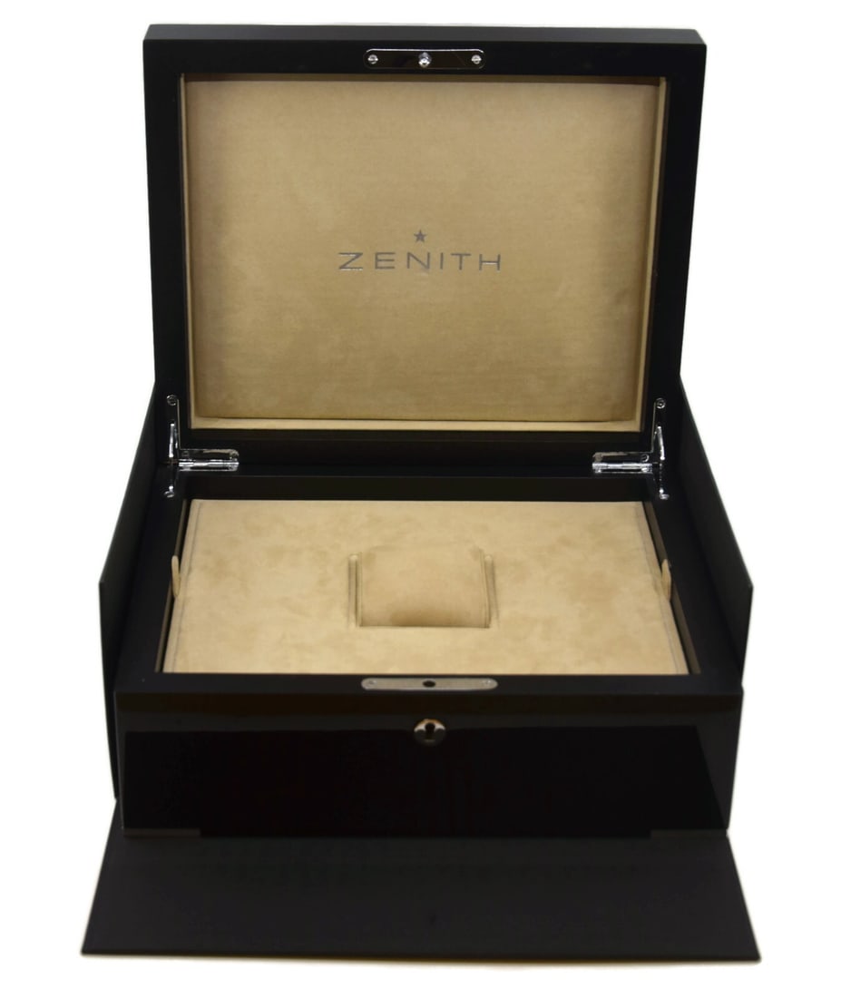 Zenith Lacquered Extra Large Authentic Watch Presentation Box 12x10x5: Zenith Lacquered Extra Large Authentic Watch Presentation Box 12x10x5 This Zenith Lacquered Extra Large Watch Box is the perfect presentation solution for your timepieces. Crafted by the renowned bran