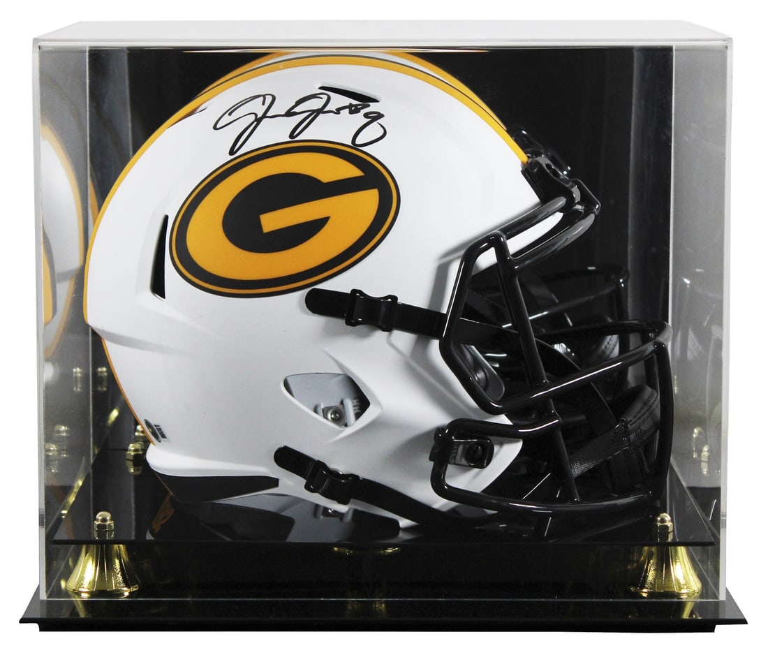 Josh Jacobs Signed Green Bay Packers Lunar Helmet with Beckett Authentication: Josh Jacobs Signed Green Bay Packers Lunar Helmet with Beckett Authentication This is an autographed Lunar Riddell Full Size Speed Replica Helmet personally signed by Josh Jacobs of the Green Bay Pack
