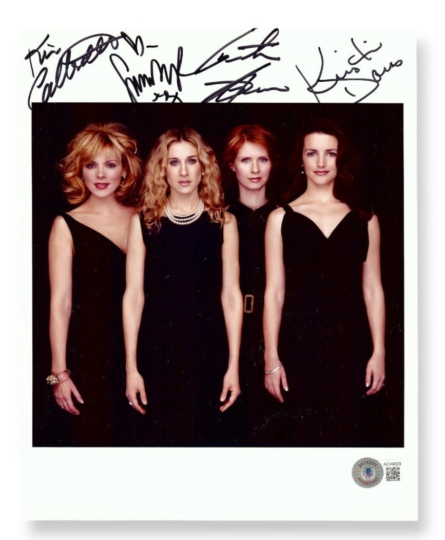 Sex & The City Cast Signed 8X10 Photo Beckett Authenticated: Sex & The City Cast Signed 8X10 Photo Beckett Authenticated Capture a piece of television history with this original 8x10 photograph autographed by the iconic cast of 'Sex & The City'. This stunning p
