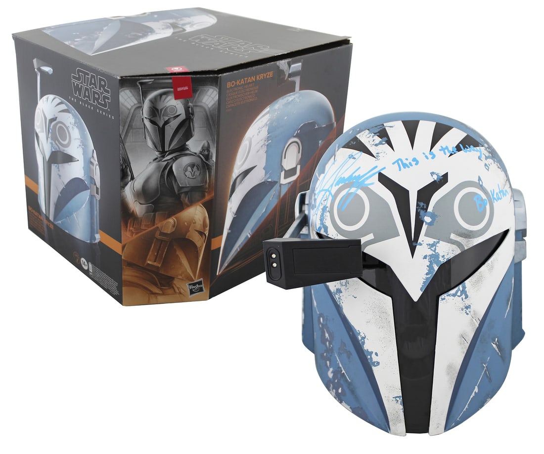 Katee Sackhoff Signed The Mandalorian Helmet Inscribed This is the Way BAS Authenticated: Katee Sackhoff Signed The Mandalorian Helmet Inscribed This is the Way BAS Authenticated This authentic signed helmet, personally inscribed by Katee Sackhoff, features the quote "This is the Way, Bo-K