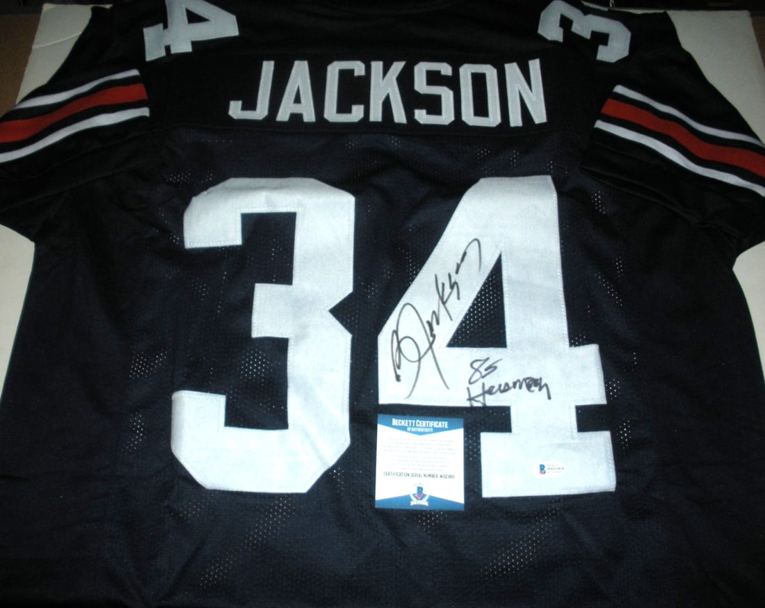 Bo Jackson Auburn Tigers Signed Jersey JSA COA 1985 Heisman Oakland Raiders: Bo Jackson Auburn Tigers Signed Jersey JSA COA 1985 Heisman Oakland Raiders This authentic Bo Jackson signed jersey celebrates the legendary football player and his achievements with the Auburn Tigers