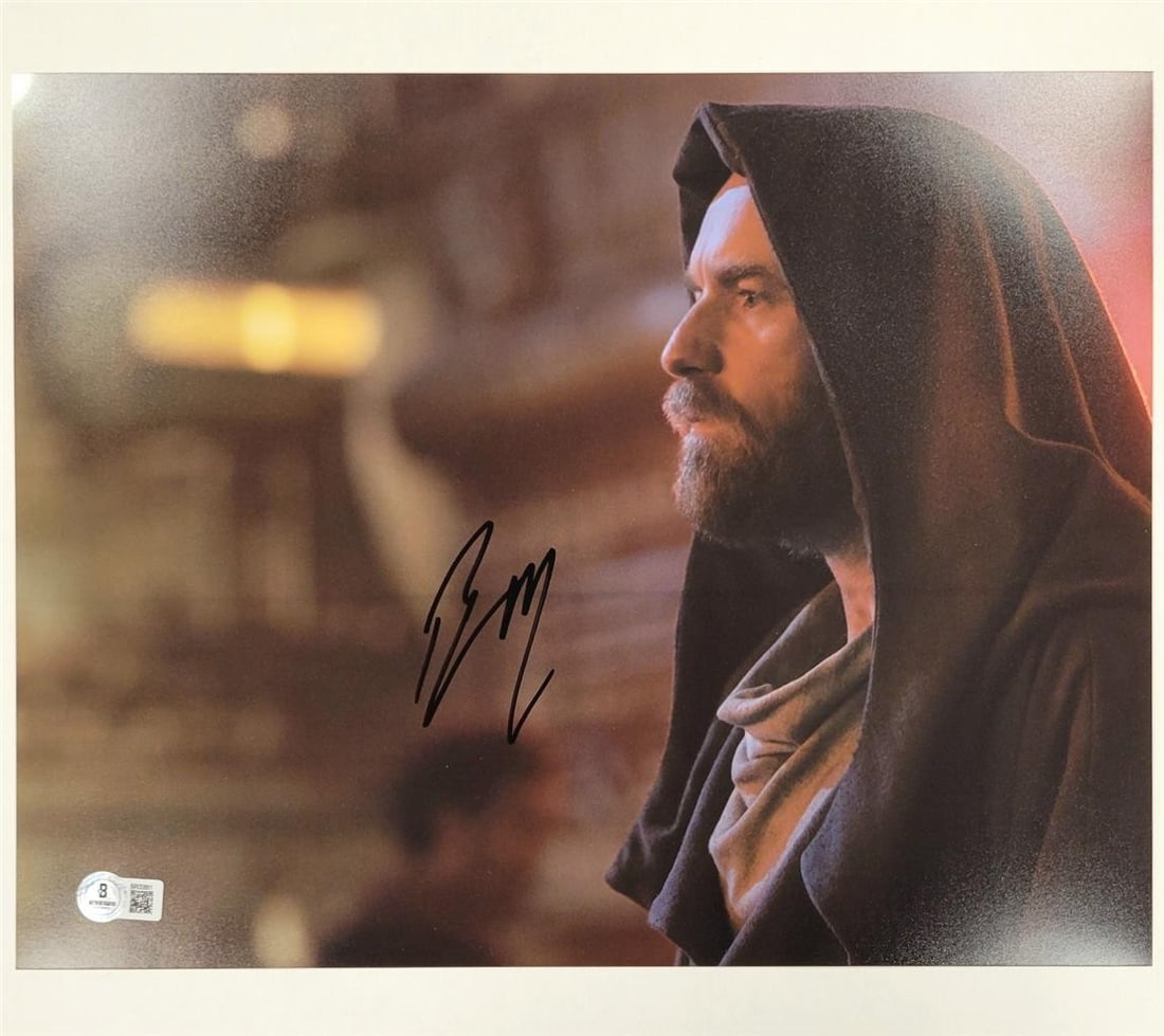 Ewan McGregor Signed Obi-Wan Kenobi 11x14 Photo Beckett Authenticated: Ewan McGregor Signed Obi-Wan Kenobi 11x14 Photo Beckett Authenticated This is an original 11x14 photograph of Ewan McGregor as Obi-Wan Kenobi from the Star Wars franchise. The photo is signed by Ewan 