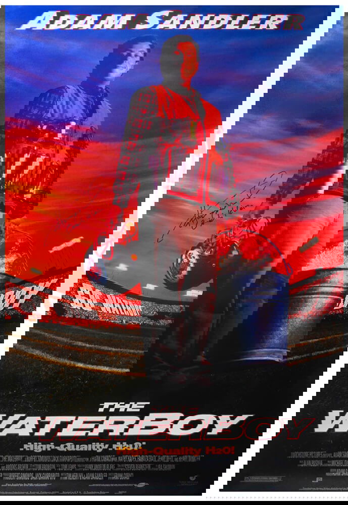 Henry Winkler Signed The Waterboy Poster 27x40 with Coach Klein Inscription: Henry Winkler Signed The Waterboy Poster 27x40 with Coach Klein Inscription This authentic 27x40 movie poster of 'The Waterboy' features a signature from Henry Winkler, who portrayed the beloved chara