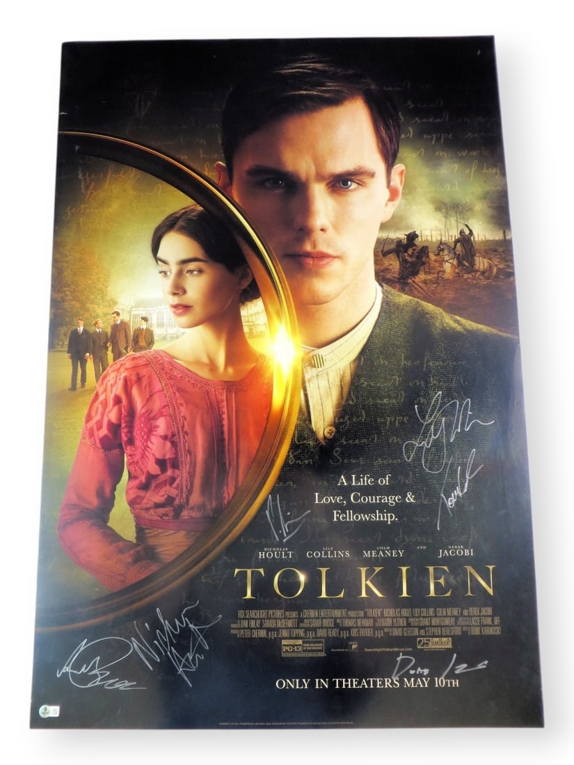 Tolkien Cast Signed Autographed 27x40 Poster Beckett Authenticated (1 of 2)