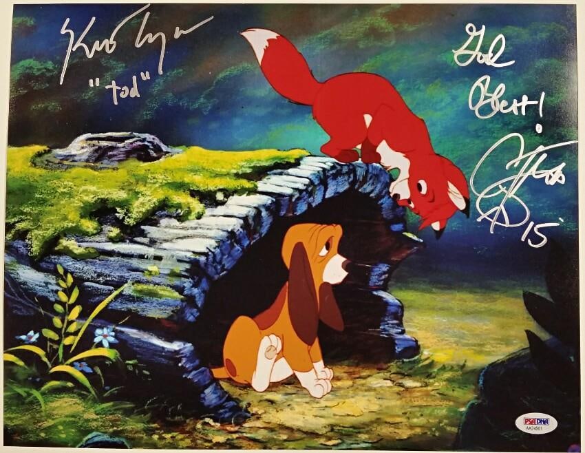 Corey Feldman Signed 11x14 Photo The Fox and The Hound PSA/DNA: Corey Feldman Signed 11x14 Photo The Fox and The Hound PSA/DNA This original 11x14 photograph features iconic actors Keith Coogan and Corey Feldman, both known for their roles in the beloved Disney fi