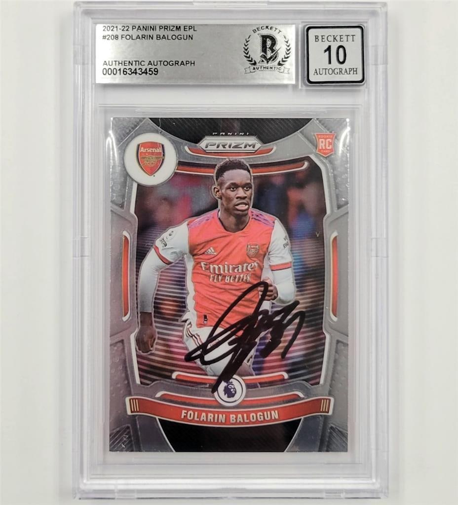 Pele Signed Topps Match Attax Psa 9 Auto