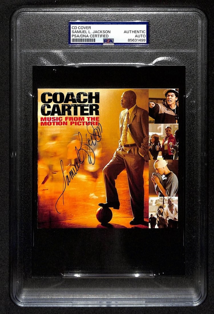 Samuel L Jackson Signed Coach Carter CD Cover PSA/DNA Authenticated: Samuel L Jackson Signed Coach Carter CD Cover PSA/DNA Authenticated This offering features a signed CD cover by Samuel L. Jackson from the motion picture Coach Carter. The autograph has been authentic