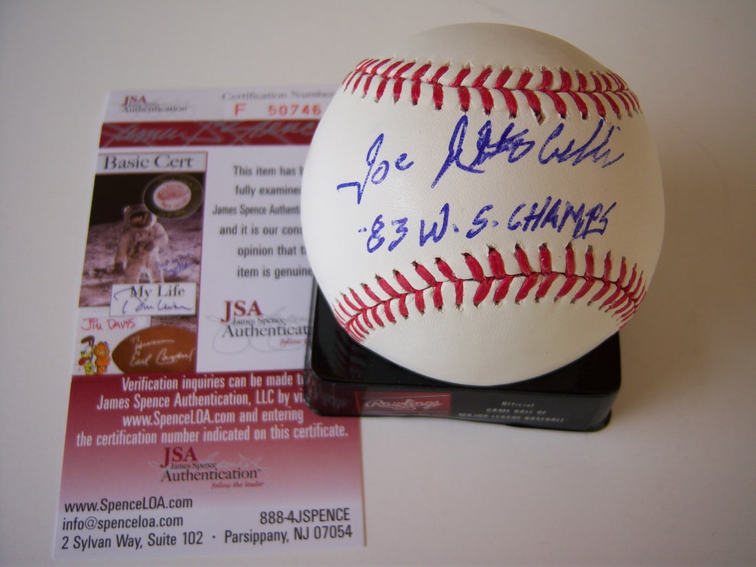 Joe Altobelli Signed Baltimore Orioles 1983 World Series Baseball JSA Certified: Joe Altobelli Signed Baltimore Orioles 1983 World Series Baseball JSA Certified This is a signed baseball commemorating Joe Altobelli's coaching victory with the Baltimore Orioles in the 1983 World Se