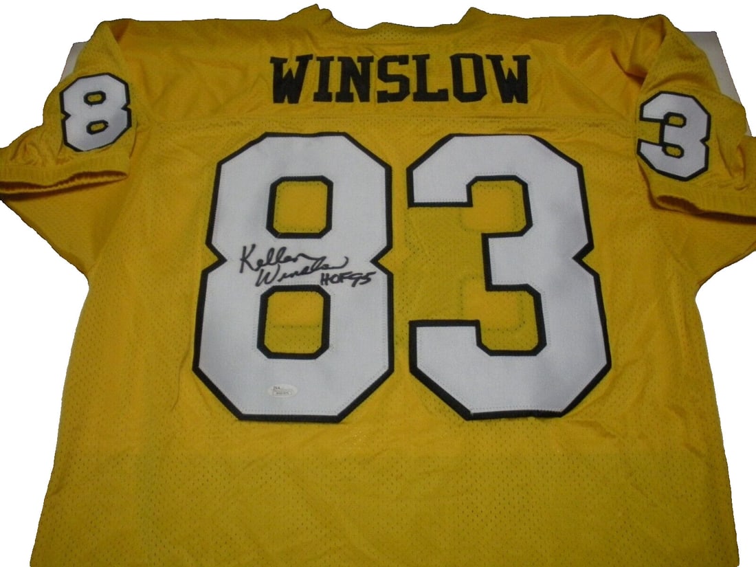 Kellen Winslow Missouri Tigers Signed Reebok Jersey with JSA COA: Kellen Winslow Missouri Tigers Signed Reebok Jersey with JSA COA This officially licensed Reebok jersey features the signature of Kellen Winslow, a notable player for the Missouri Tigers, making it a