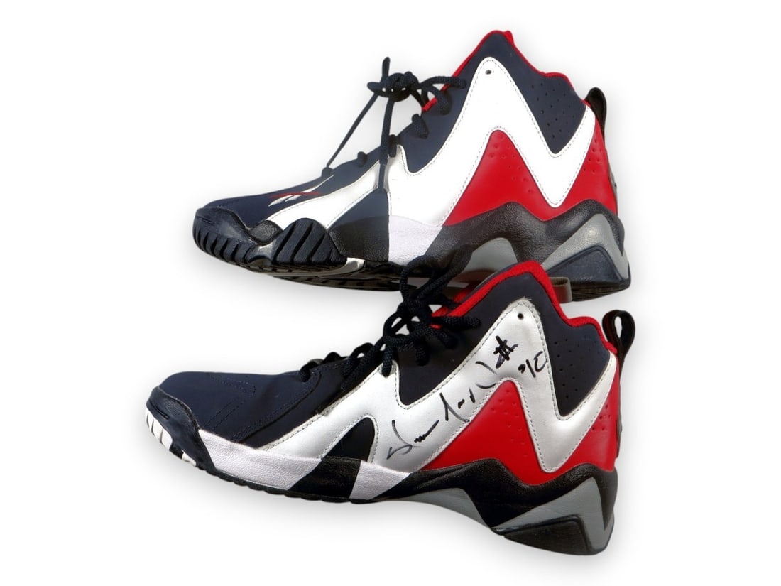 Shawn Kemp Autographed Reebok Basketball Shoe Trail Blazers JSA Certified: Shawn Kemp Autographed Reebok Basketball Shoe Trail Blazers JSA Certified This is an authentic autographed basketball shoe from Shawn Kemp, featuring his signature prominently displayed. The shoe is a
