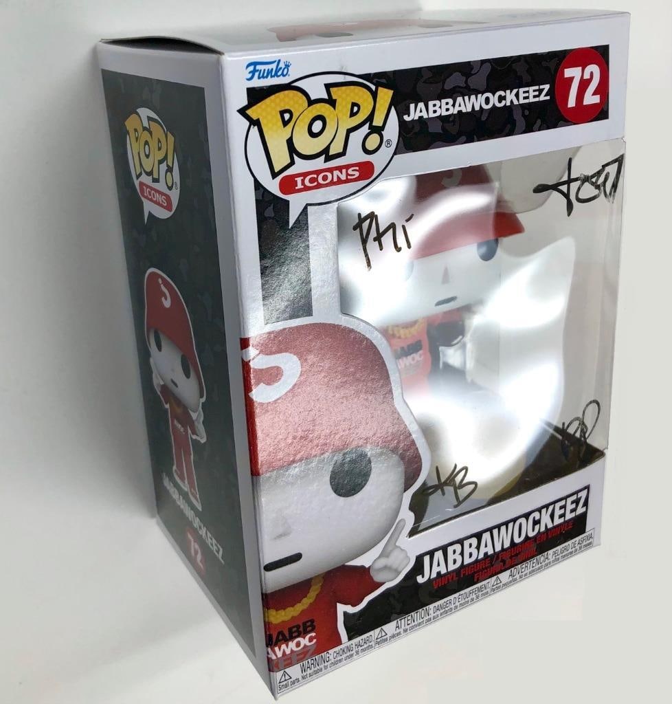 Jabbawockeez Funko Pop Vinyl Figure #72 2022 Exclusive with 4 Autographs: Jabbawockeez Funko Pop Vinyl Figure #72 2022 Exclusive with 4 Autographs This exclusive Jabbawockeez Funko Pop vinyl figure #72 is a must-have for collectors and fans alike. Released in 2022, this pre